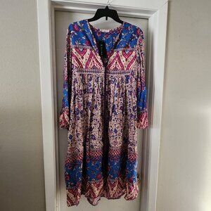 R. Vivimos Womens Floral Boho Dress Size 0/2 (Brand New with Tag)